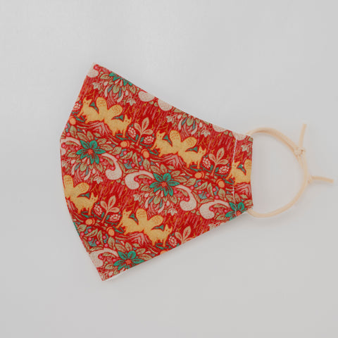 イジャクノ絨毯_マスク 木の実どろぼう カラーレッド