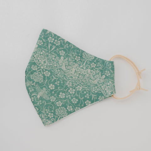 イジャクノ絨毯_マスク そらみるとり グリーン