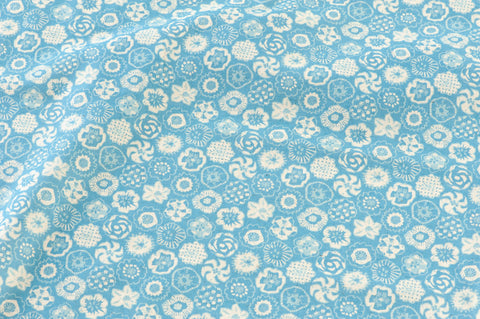 イジャクノ絨毯_はるのはなばな ブルー